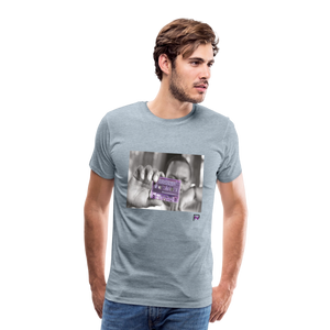 NothinMerch Purple Tape T - heather ice blue
