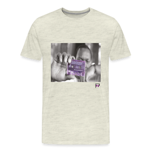 NothinMerch Purple Tape T - heather oatmeal