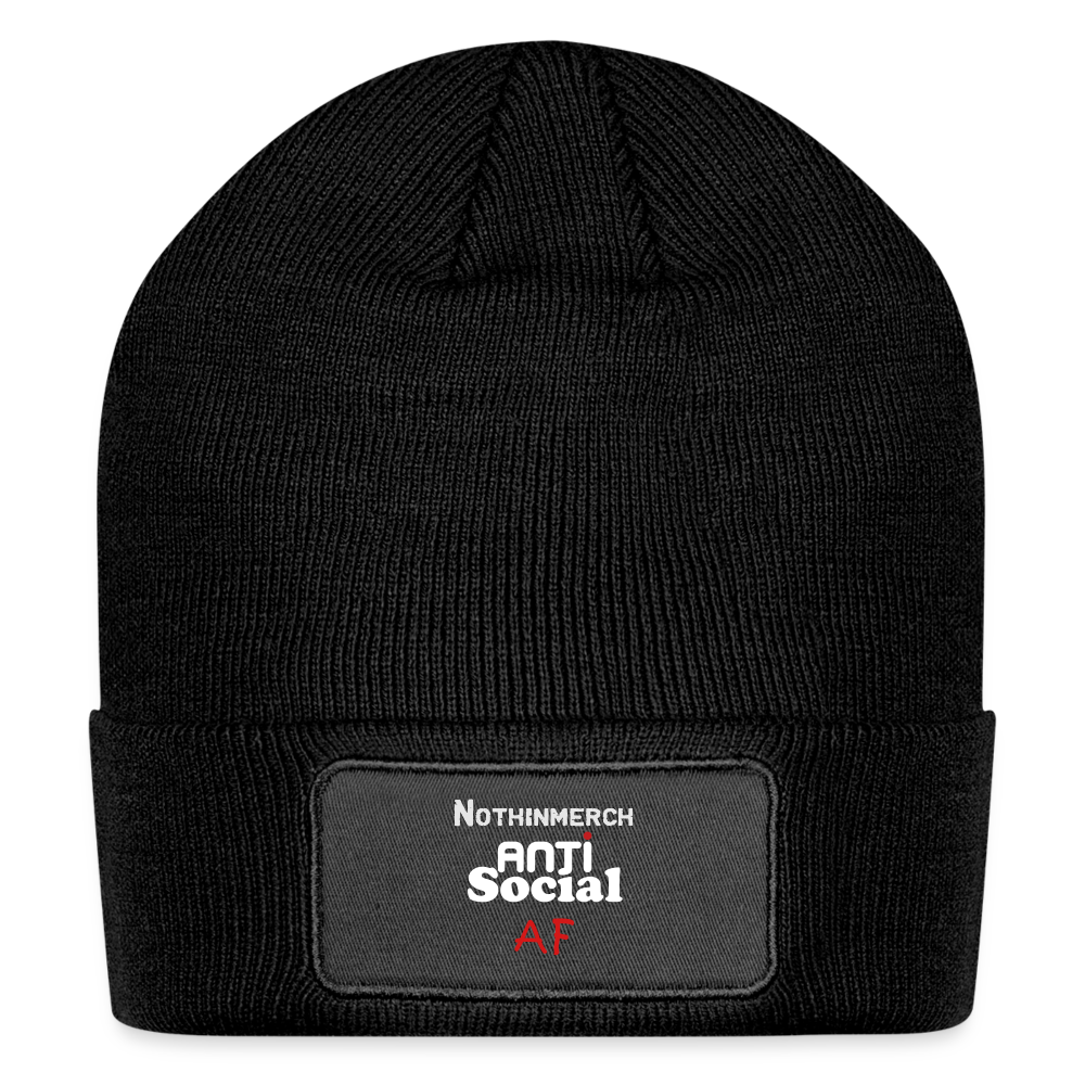 Anti Social Patch Beanie - black