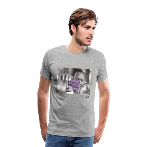 NothinMerch Purple Tape T - heather gray