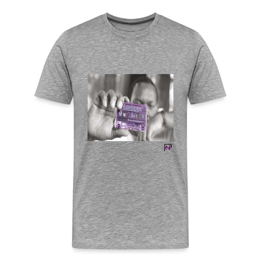 NothinMerch Purple Tape T - heather gray