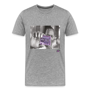 NothinMerch Purple Tape T - heather gray