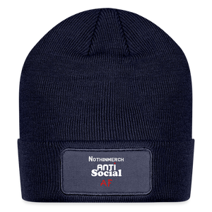 Anti Social Patch Beanie - navy