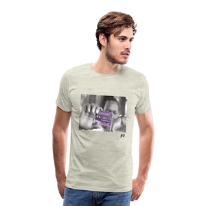 NothinMerch Purple Tape T - heather oatmeal