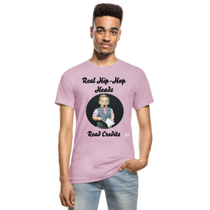 Real Hip hop Heads Read Credits Unisex Heather Prism T-Shirt - heather prism lilac