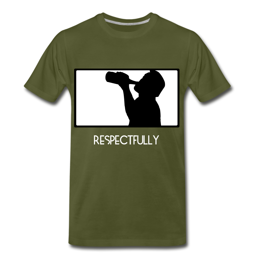 Nothinpodcast Respectfully graphic T - olive green
